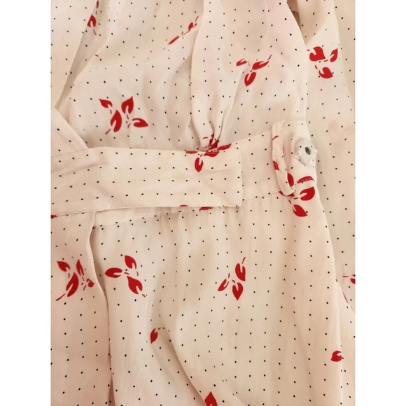 EQUIPMENT Allaire Printed Long-sleeve Silk Wrap Dress Size 2 White Multi - Picture 11 of 16